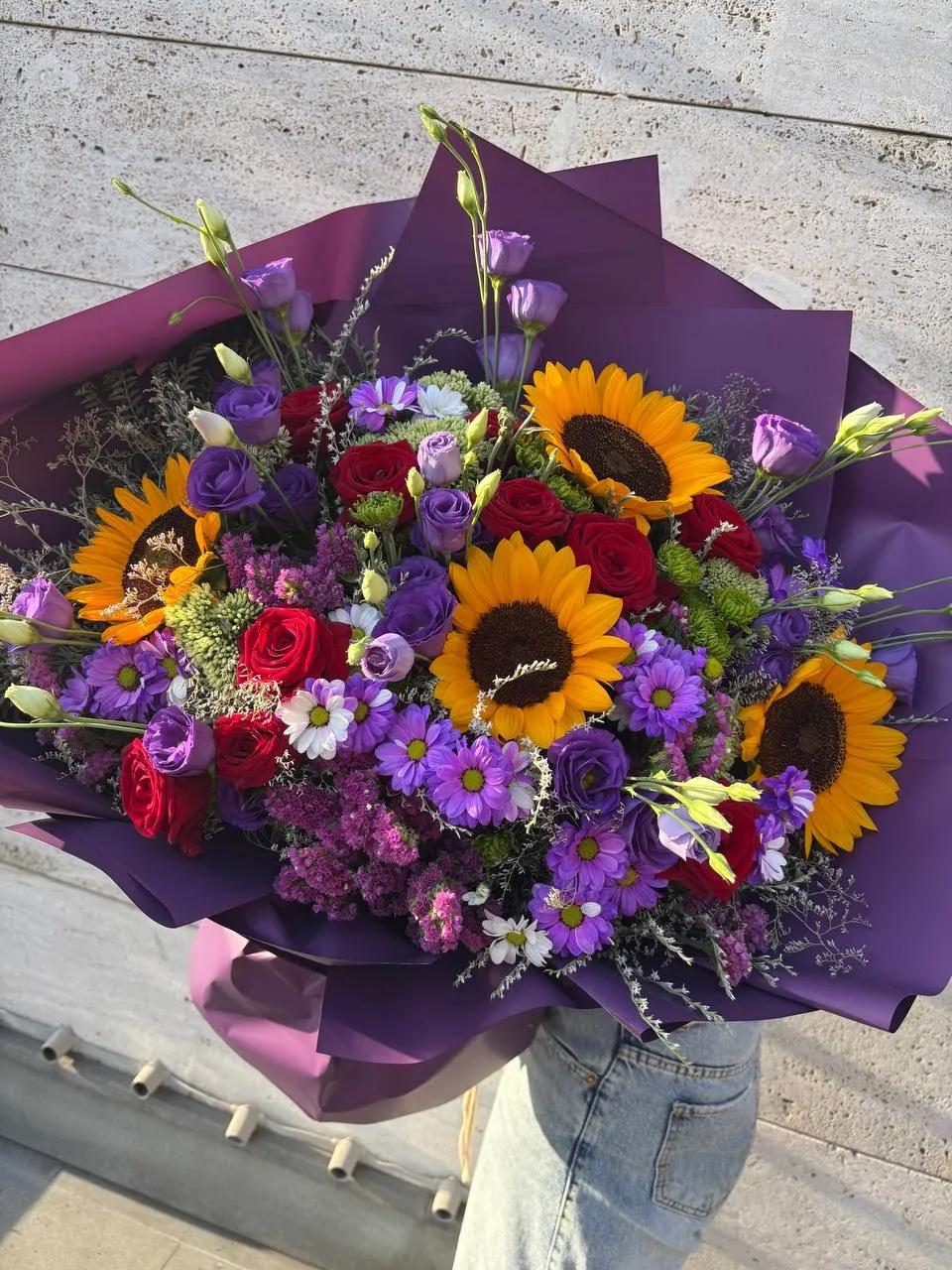 Purple bouquet | ծաղիկներ, ծաղկեպսակներ, բույսեր Երևան