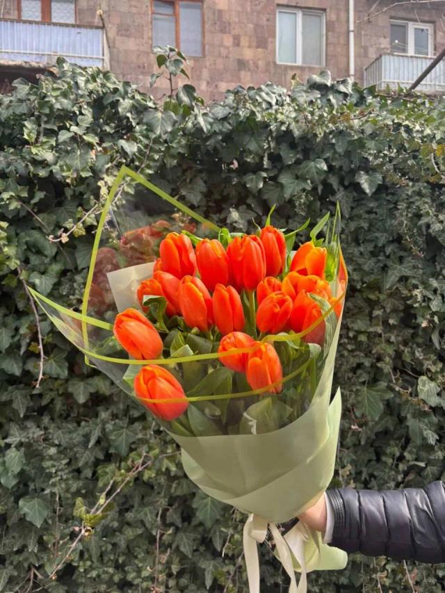Orange tulips | ծաղիկներ, ծաղկեպսակներ, բույսեր - առաքում Երևան