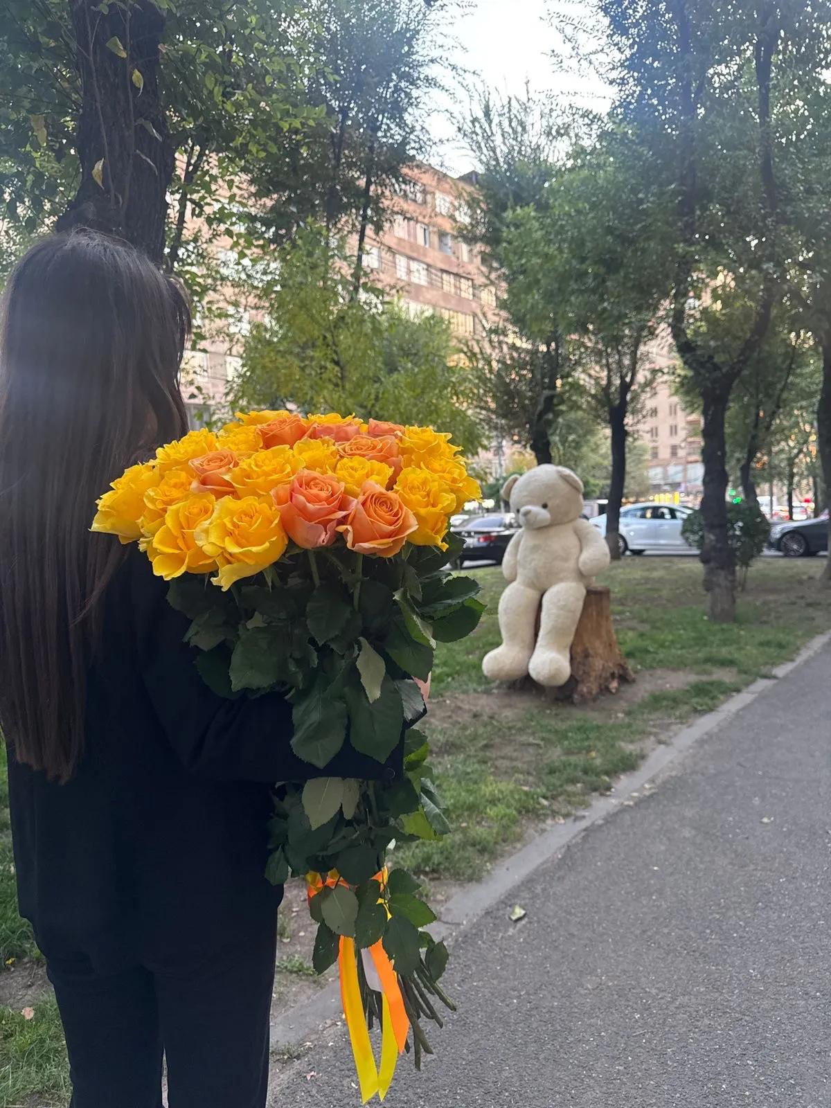 Yellow roses | ծաղիկներ, ծաղկեպսակներ, բույսեր Երևան