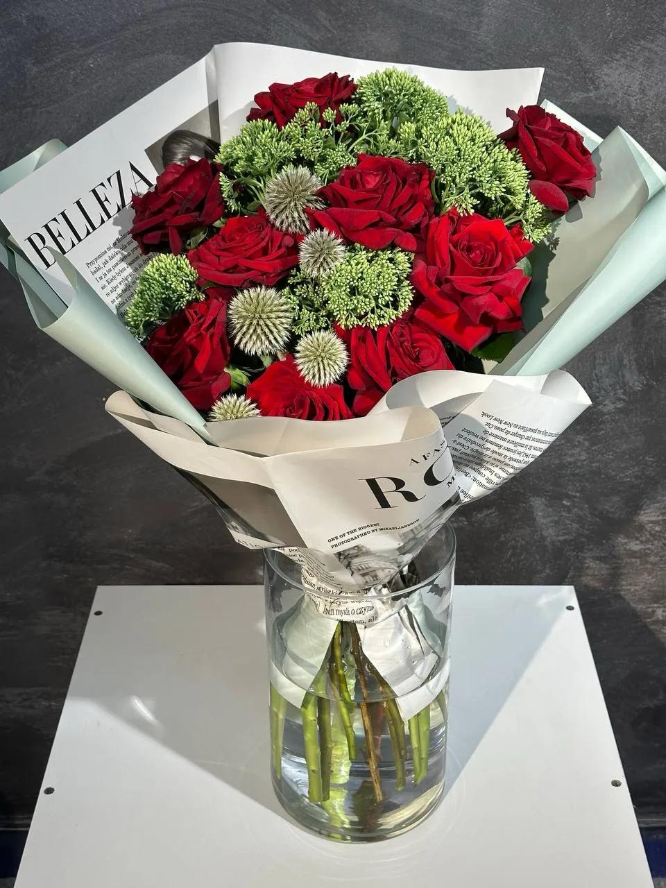 Bunch of red and green | ծաղիկներ, ծաղկեպսակներ, բույսեր Երևան