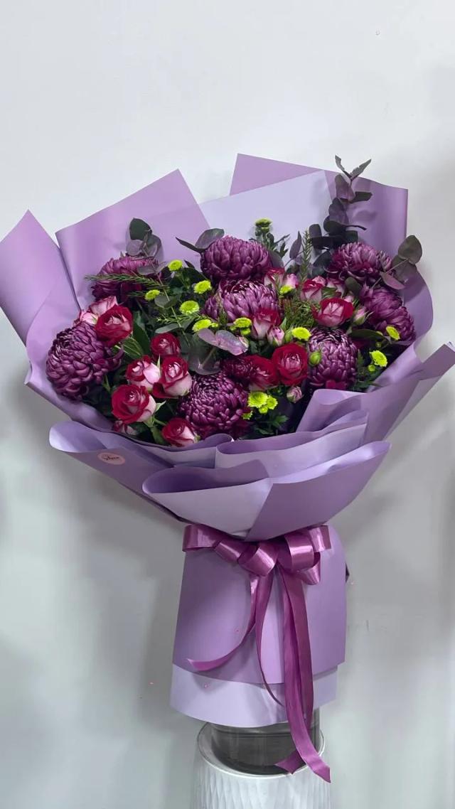 Purple bouquet | ծաղիկներ, ծաղկեպսակներ, բույսեր - առաքում Երևան
