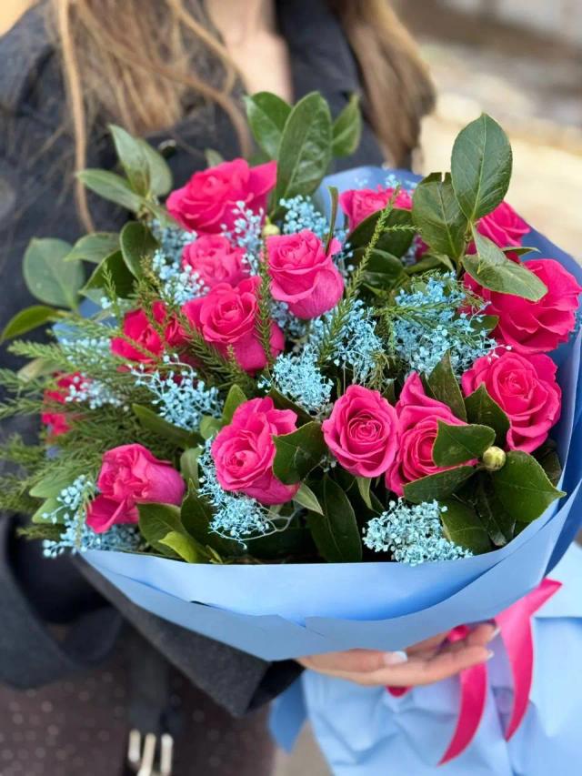 Bunch of pink roses | ծաղիկներ, ծաղկեպսակներ, բույսեր - առաքում Երևան