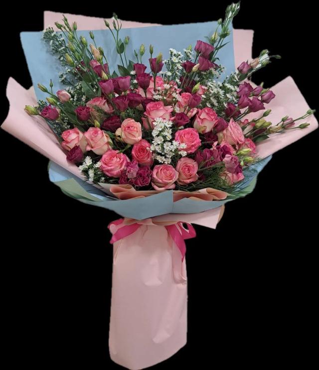 Roses and lisianthus in one bouquet | ծաղիկներ, ծաղկեպսակներ, բույսեր - առաքում Երևան Roses and lisianthus in one bouquet | ծաղիկներ, ծաղկեպսակներ, բույսեր - առաքում Երևան